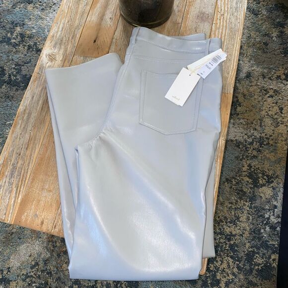 NWT Wilfred Melina Marble Grey Vegan Leather Pants, Size 16 - Picture 5 of 9